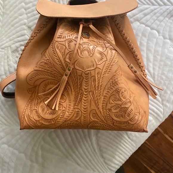 Gorgeous hand tooled backpack main image 5